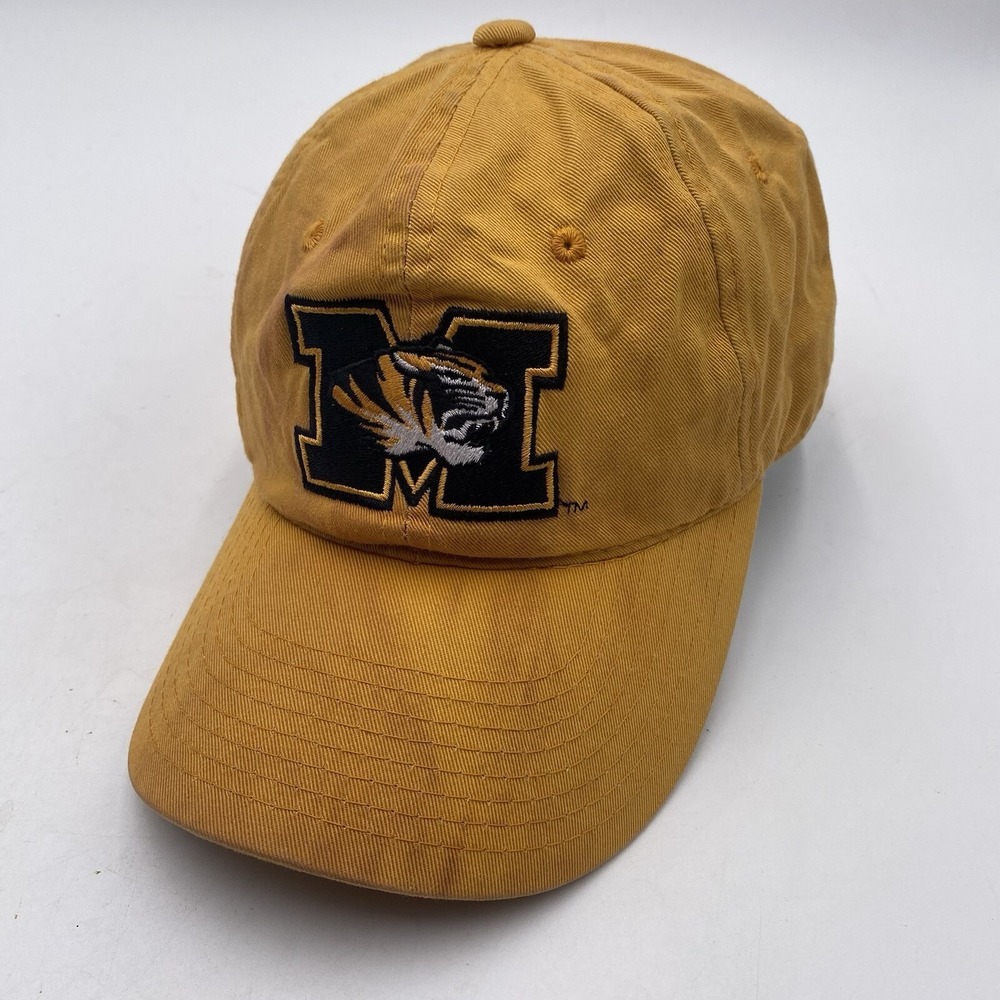 Missouri Tigers Hat Yellow Cotton Clean Up Strapback Adjustable‎ NCAA SEE PICS